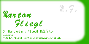marton fliegl business card